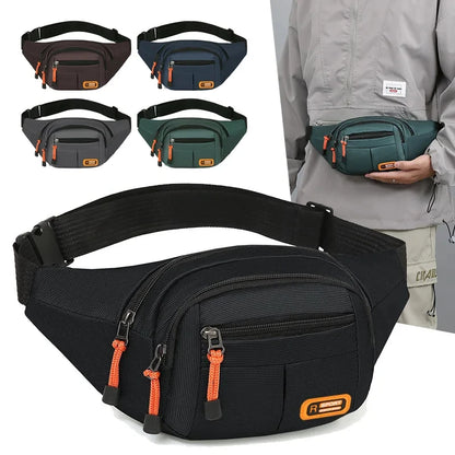 Multifunctional unisex waist bag with large capacity and waterproof properties