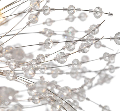 Luminária pendente LED moderna Sky Star Fireball Crystal, modelo Dandelion, ideal para restaurantes, salas de estar e bares. Arte dinamarquesa.