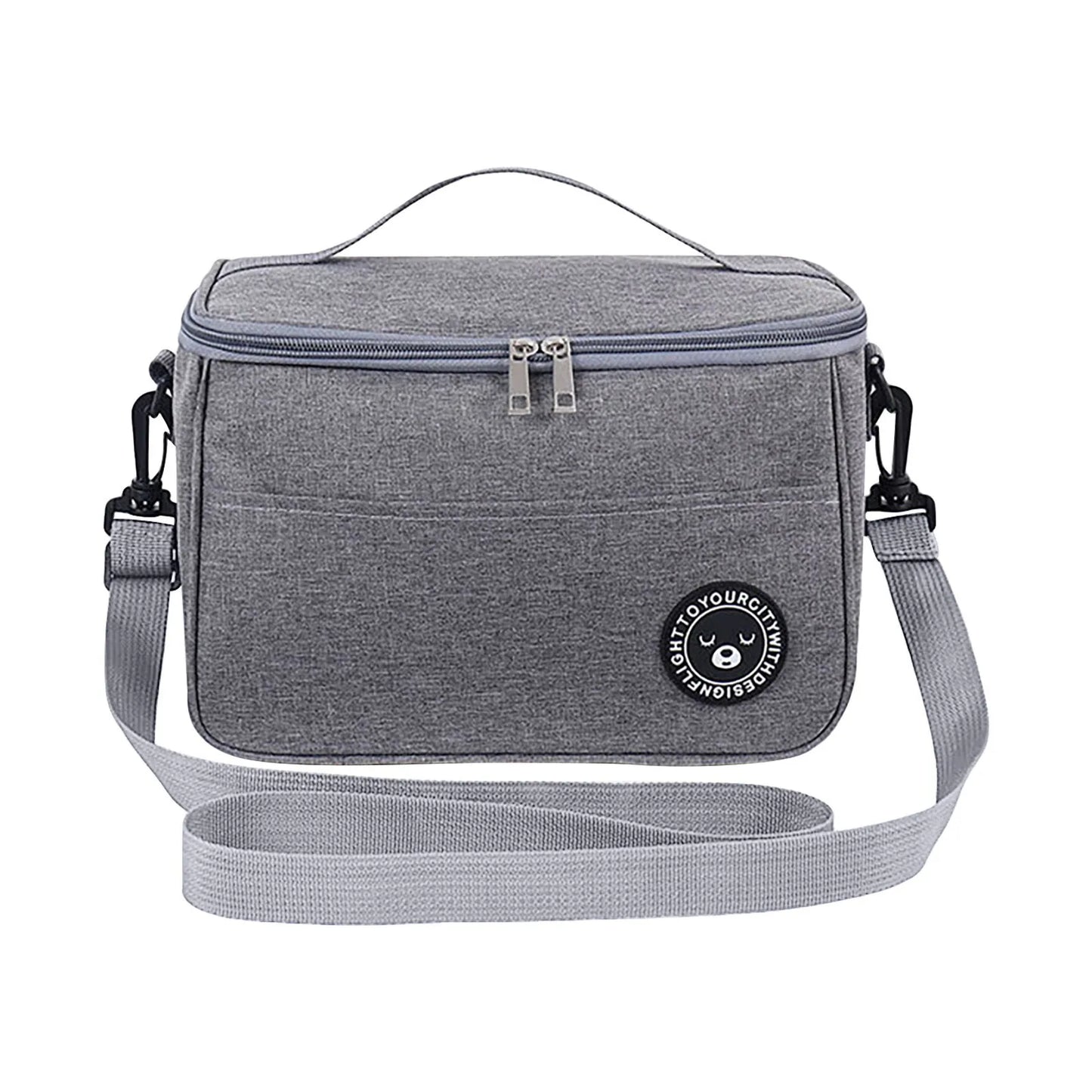 Portable insulated lunch bag, waterproof, for storing food