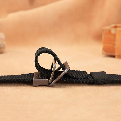 Elegant, casual, tactical men's belt in nylon fabric, military style, to wear with jeans
