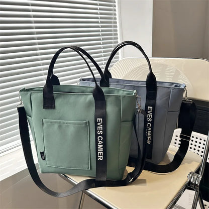 Women's Waterproof Nylon Tote Bag – Large Capacity and Lightweight with Crossbody Strap