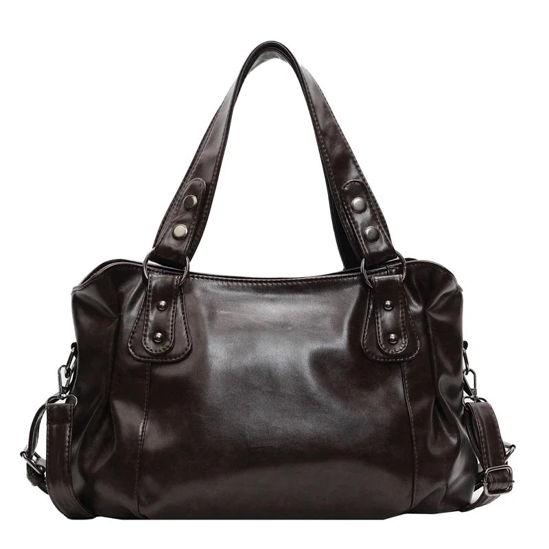 Stylish, large-capacity retro women's shoulder/crossbody bag