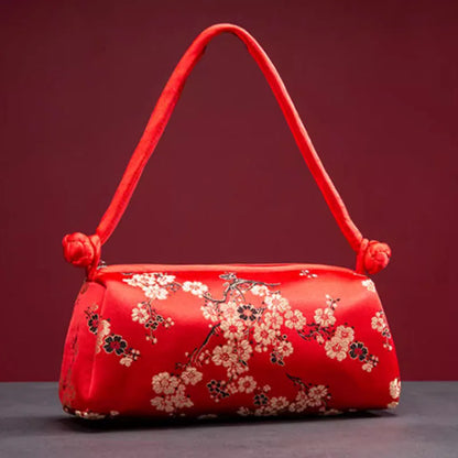 Women's shoulder/handbag in embroidered silk