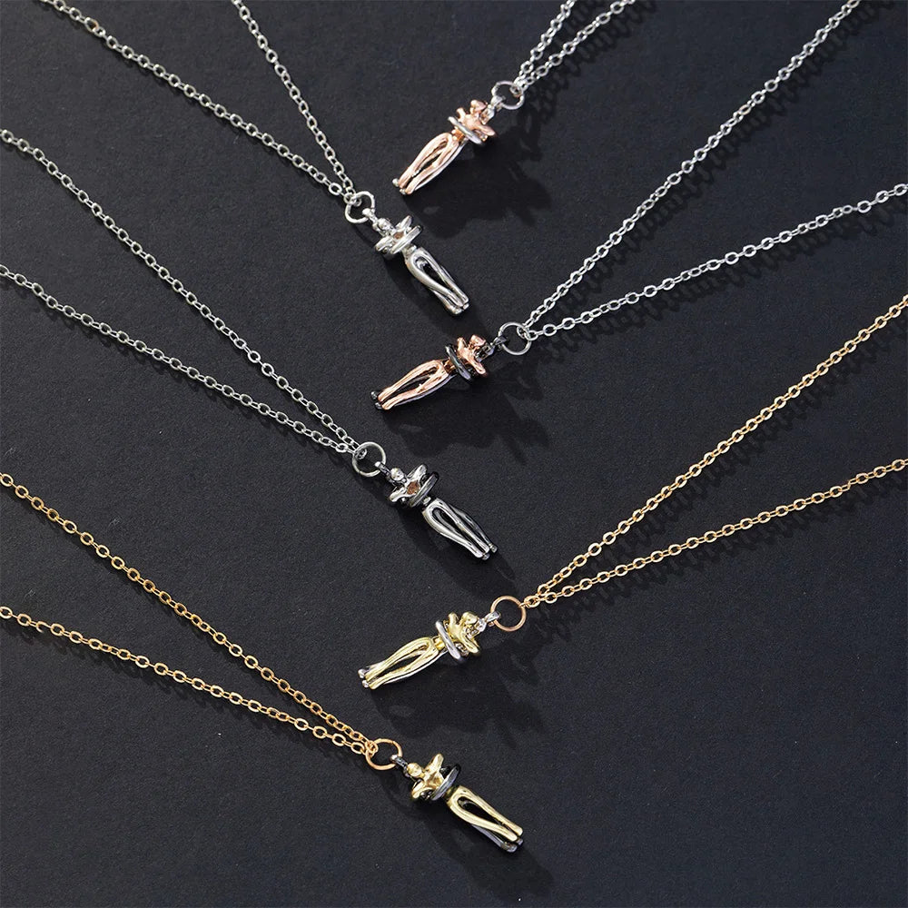 Love Symbol Hug Pendant Necklace – Sophisticated and Elegant
