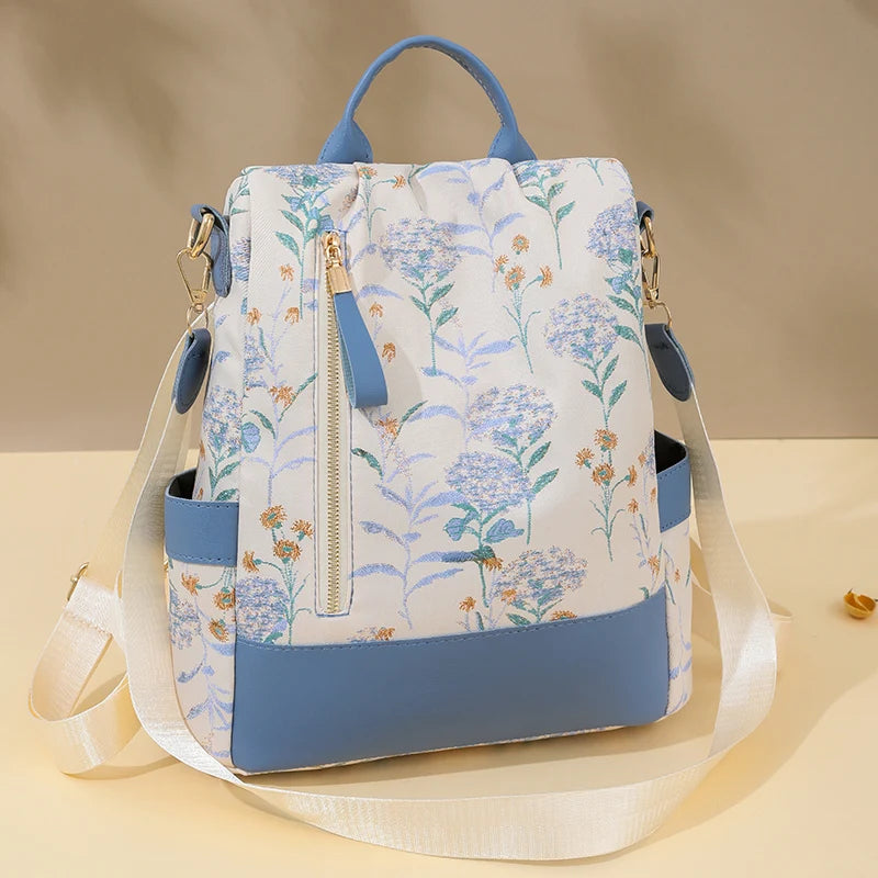 Women's Leather Backpack with Anti-Theft Design – Multifunctional and High-Capacity