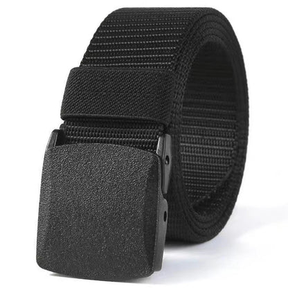 Men's casual canvas belt for outdoor activities, tactical nylon, sports