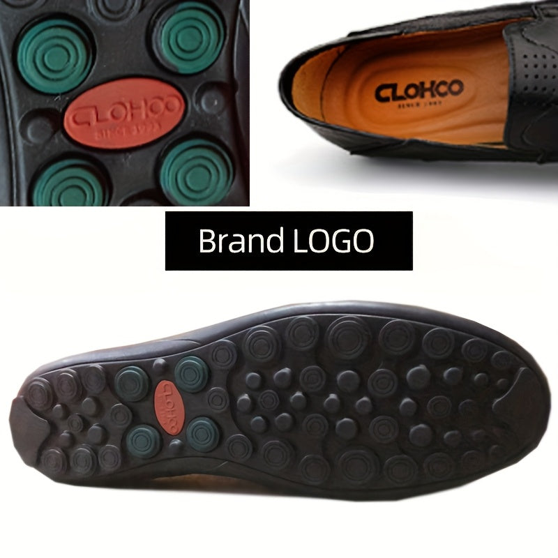 Comfortable, breathable men's shoes with visible stitching