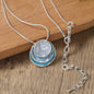 Elegant necklace with enameled pendant - zinc alloy with 18k gold details, braided chain, a sophisticated accessory for formal or informal occasions