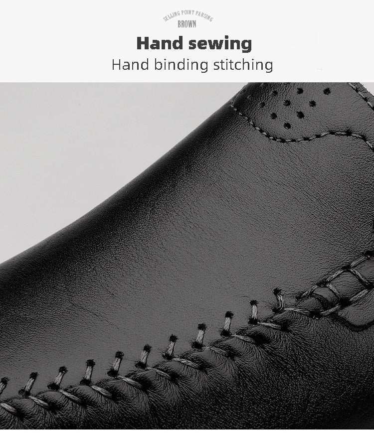 Comfortable, breathable men's shoes with visible stitching