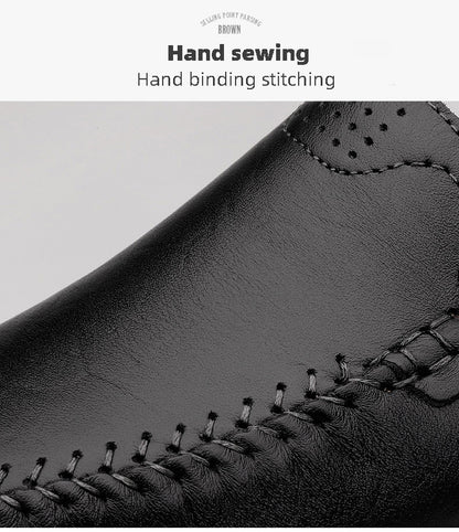 Comfortable, breathable men's shoes with visible stitching