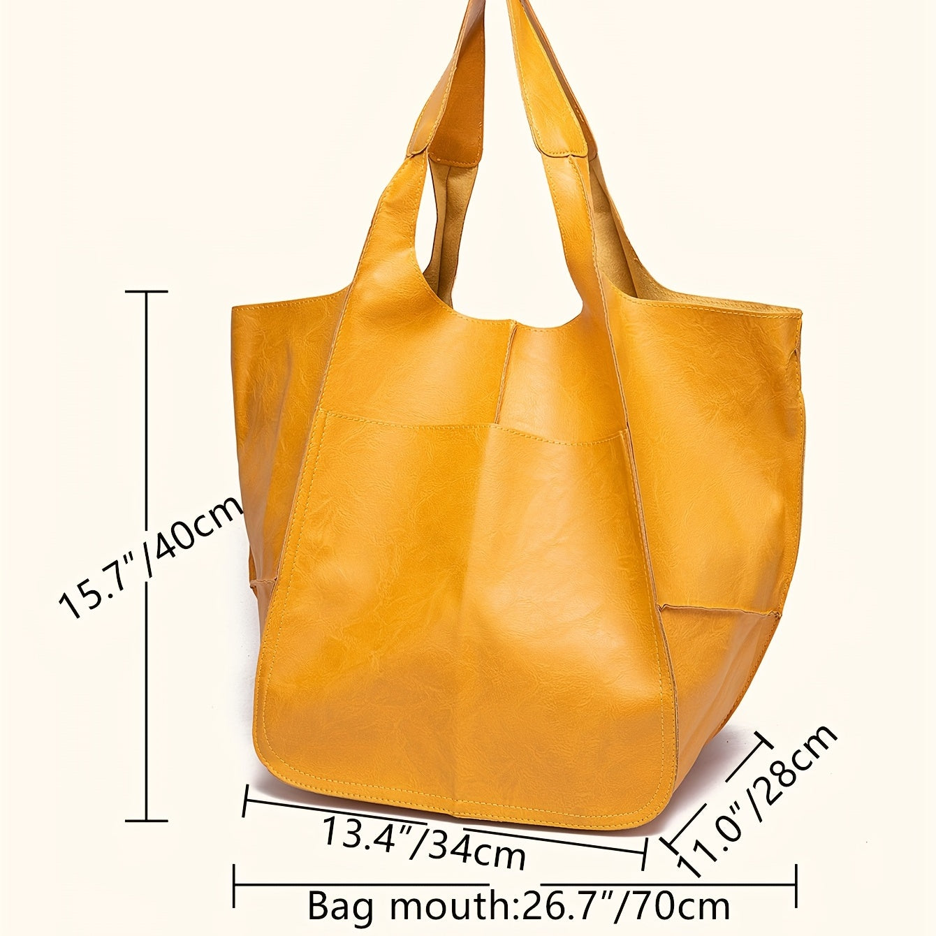 Women's Beach Bag – Elegant, Handmade Retro Style; Multifunctional Solid-Color Design with Zipper and Fixed Straps