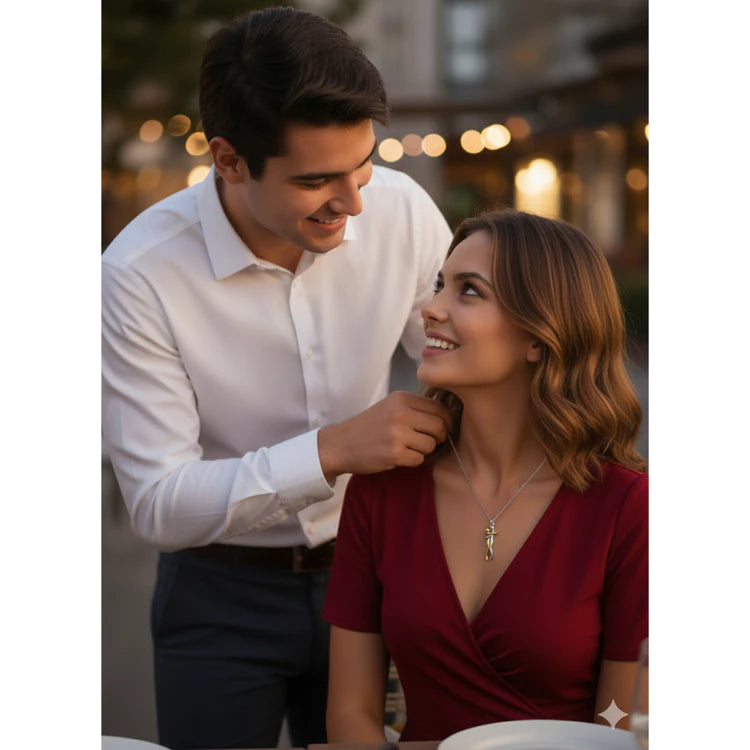 Love Symbol Hug Pendant Necklace – Sophisticated and Elegant