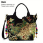 Women's embroidered crossbody bag with detachable double strap, retro style