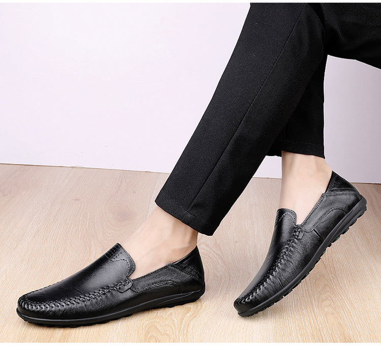 Comfortable, breathable men's shoes with visible stitching