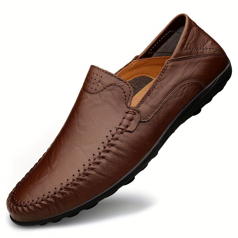 Comfortable, breathable men's shoes with visible stitching