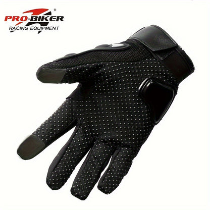 Unisex gloves for motorcycling, cycling, off-road riding, and other sports; breathable and featuring touchscreen-compatible fingertips