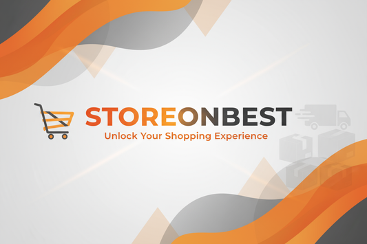 Imagem principal que exibe minha marca storeonbest em páginas nas cores laranja e cinza
