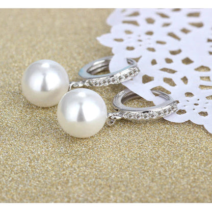 Earrings with Natural Freshwater Pearls in 925 Sterling Silver