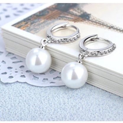 Earrings with Natural Freshwater Pearls in 925 Sterling Silver