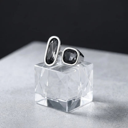 Minimalist Geometric Adjustable Open Ring