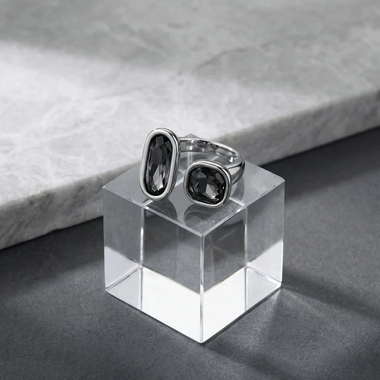 Minimalist Geometric Adjustable Open Ring