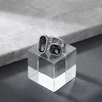 Minimalist Geometric Adjustable Open Ring