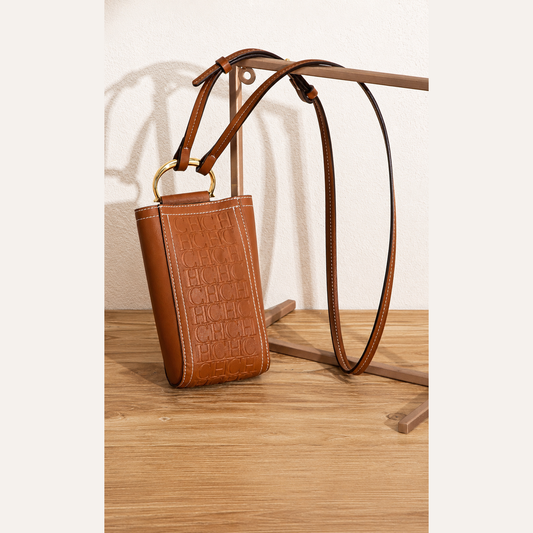 Women's crossbody bag, solid color, for cell phone and credit cards